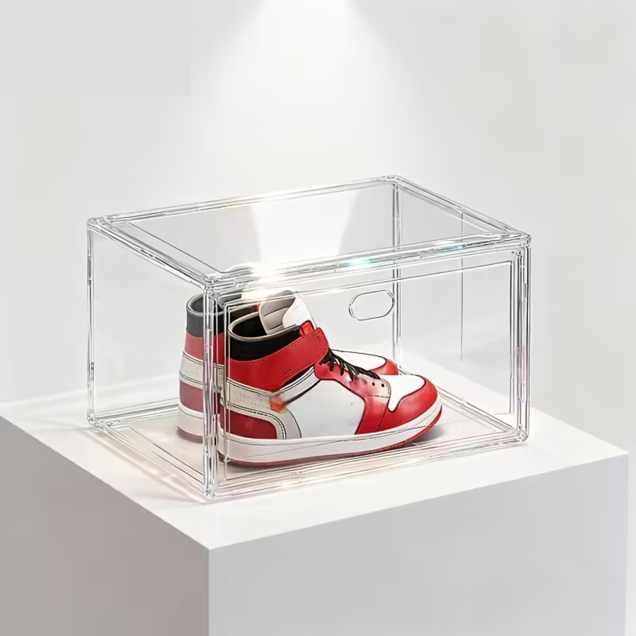 Stackable Transparent Clear Shoe Organizer Box, Multipurpose Sneaker Storage Display Box
