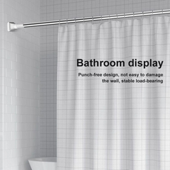 Adjustable Telescopic Curtain Rod – No Wall Drilling, Multipurpose