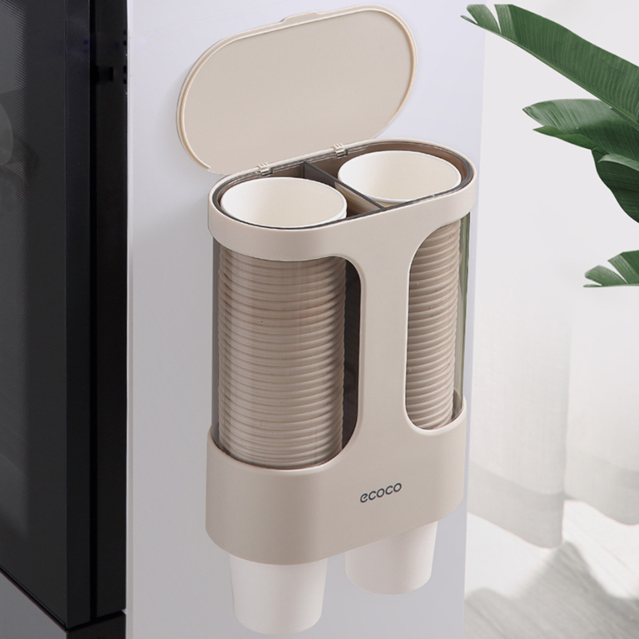 Ecoco Wall Mounted Disposable Paper Cup Dispenser