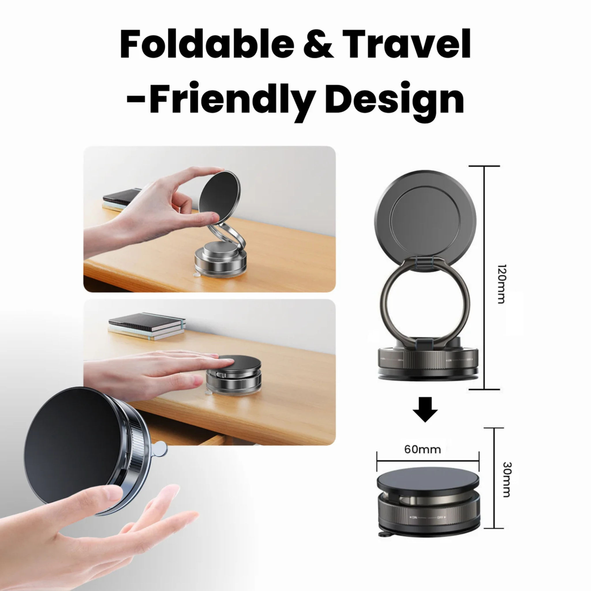 Vacuum Suction / Magnetic Suction Phone Holder CCT28