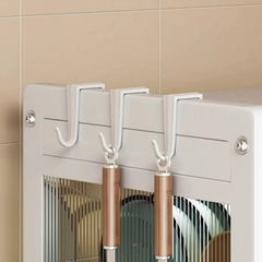 Dish Drainer Rack with Drawer & Lid Cover - Kitchen Countertop Storage Cabinet Dish Drainer Rack with Drawer & Lid Cover - Kitchen Countertop Storage Cabinet