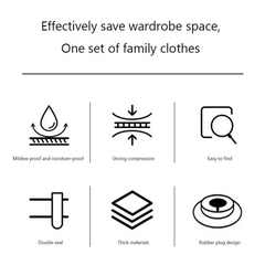 Vacuum Storage Bags for Clothes - Plastic Sealer Compression Bags
