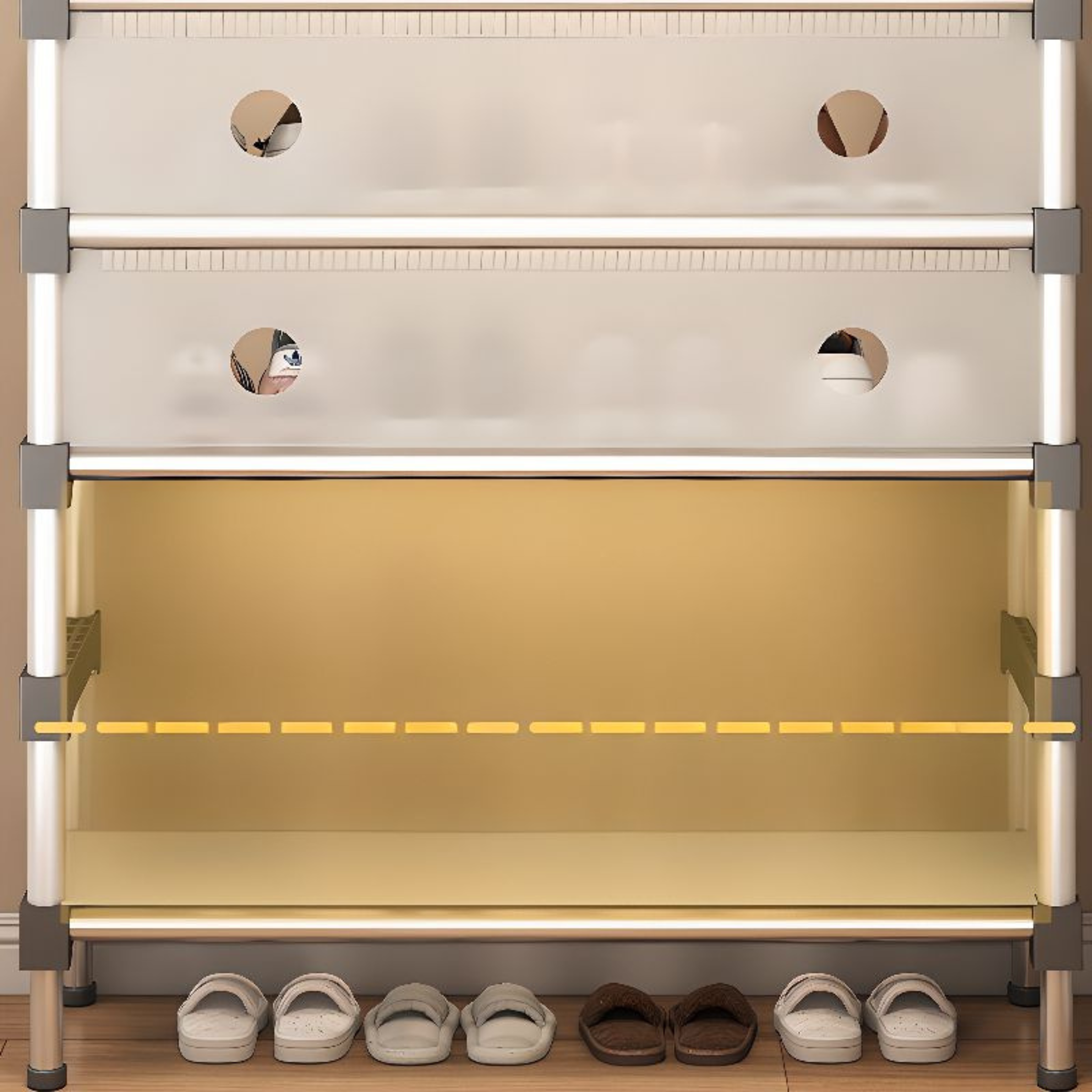 5 Doors Dustproof Shoe Rack