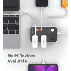LDNIO SC3412 2500W 20W USB C PD, 3 Port QC3.0 Fast Charging Power Socket Power Strip LDNIO SC3412 2500W 20W USB C PD, 3 Port QC3.0 Fast Charging Power Socket Power Strip