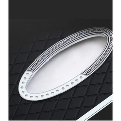 Leather Tissue Holder Box with Time Clock for Car