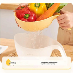 Ecoco Washing Drain Bowl for Rice, Grains, Vegetables and Fruits Ecoco Washing Drain Bowl for Rice, Grains, Vegetables and Fruits