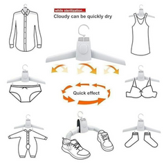 Umate Portable Electric Clothes Drying Hanger with Shoes Dryer