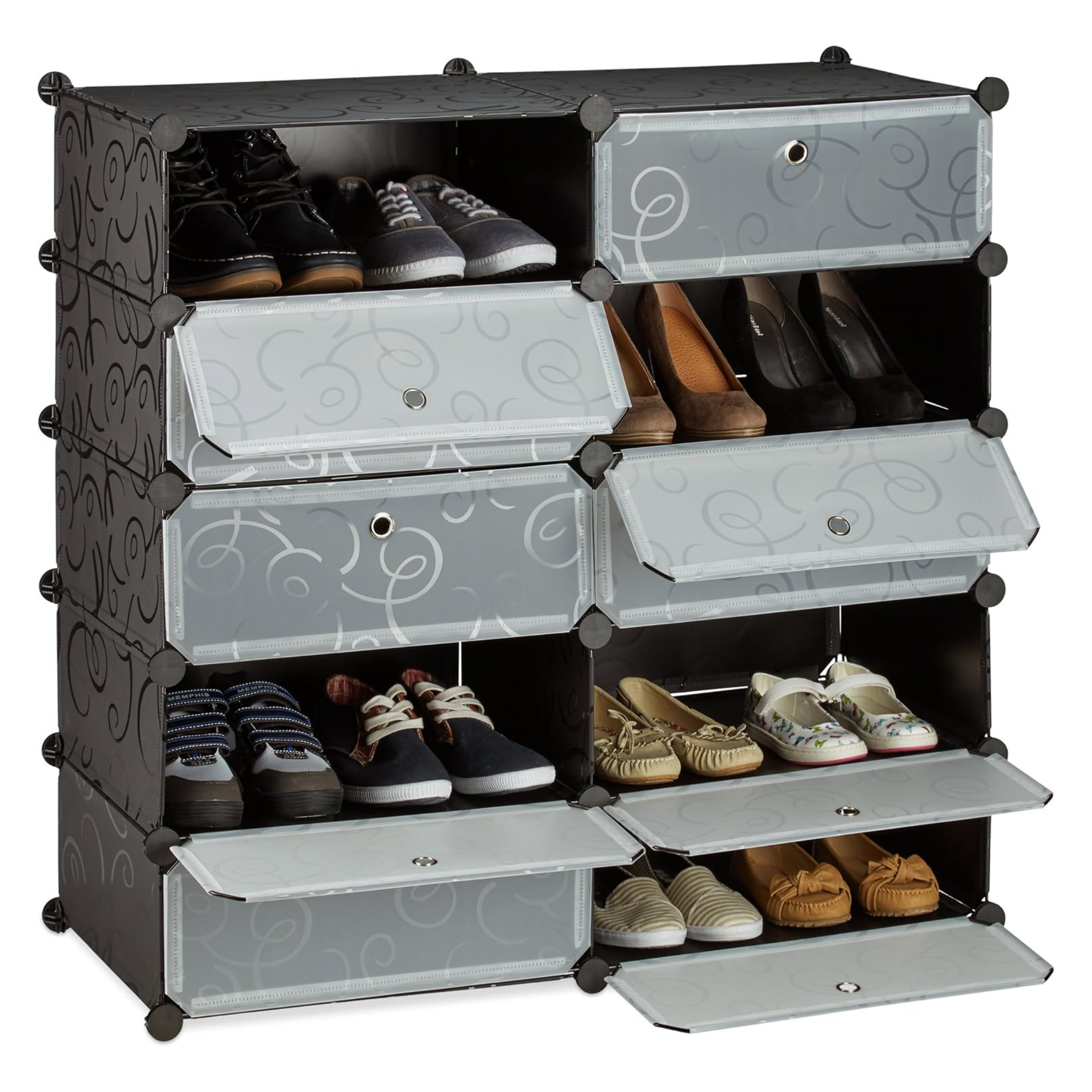 Multi Doors DIY Dustproof Shoe Cabinet with Doors 10 Doors