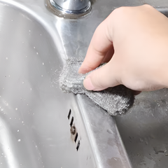 Steel Wool Scrub Pads for Cleaning Utensils & Kitchenware (Pack of 16 Pieces)