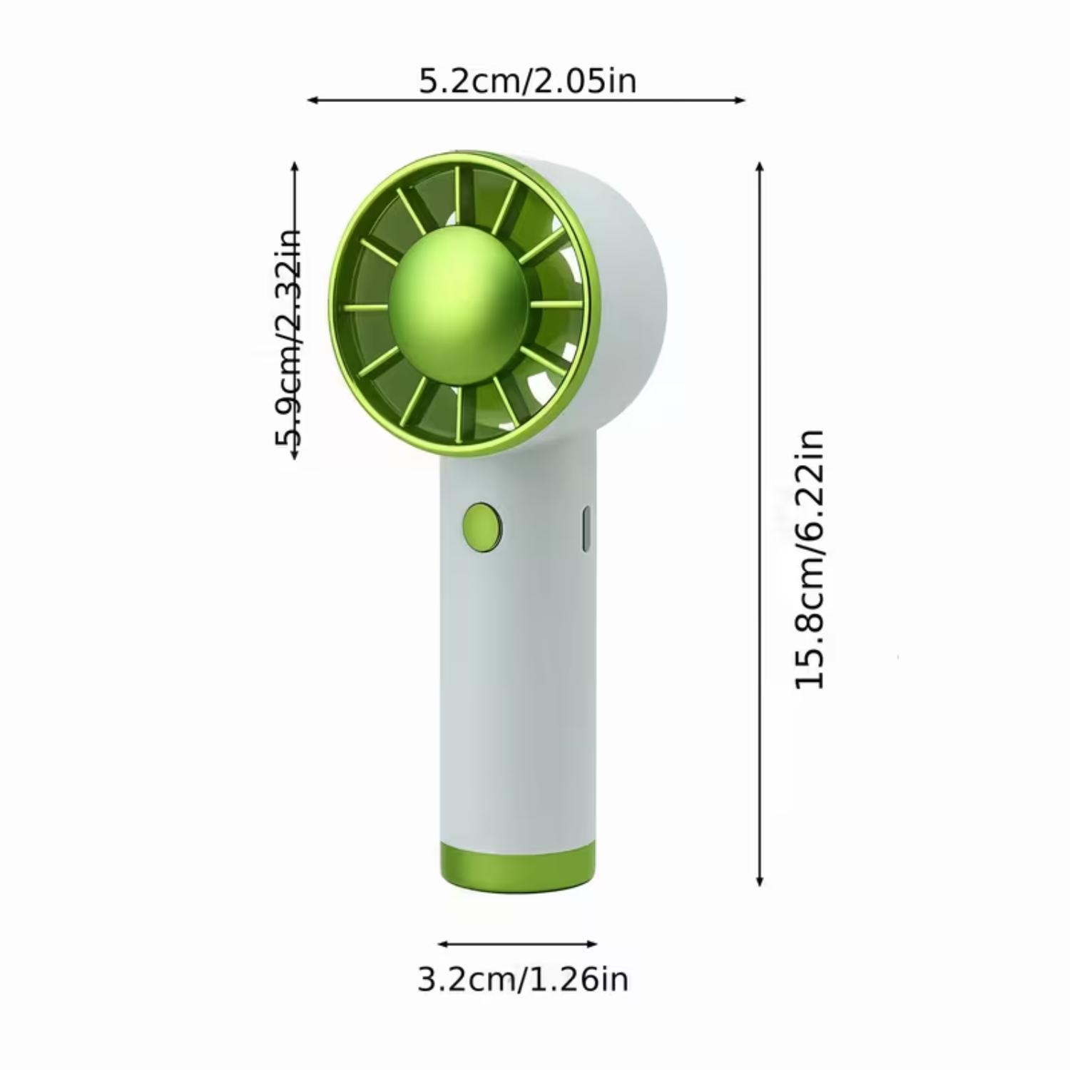 Portable Handheld Personal Pocket Fan 0808, 500mAh USB C Rechargeable