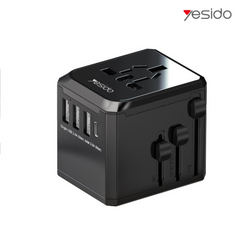 Yesido MC10 Universal Travel Adapter - UK/EU/US/AUS Plugs, 3 USB + 1 USB-C Port Yesido MC10 Universal Travel Adapter - UK/EU/US/AUS Plugs, 3 USB + 1 USB-C Port
