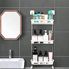 3 Layer Wall Mount Toilet Tank Top Organizer Storage Shelf