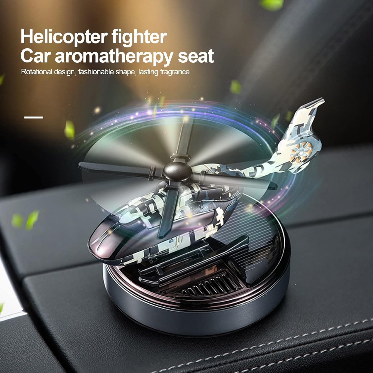 Military Helicopter Solar Car Air Freshener