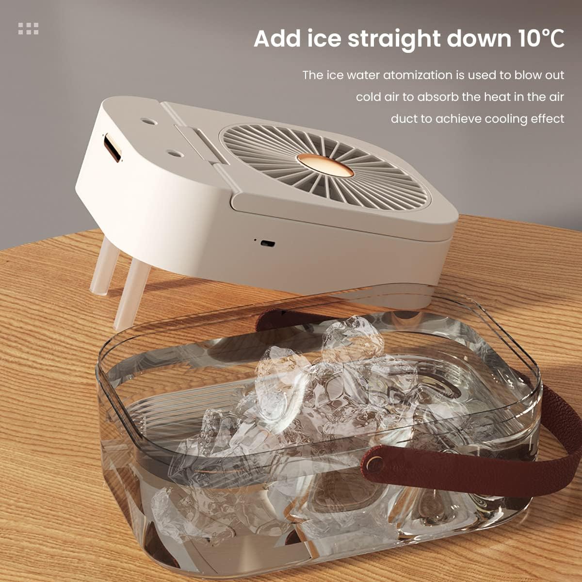 3 Speed Desk Air Cooler Fan with Dual Mist Spray