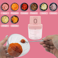250ml Portable Mini Chopper, USB Rechargeable Electric Blender