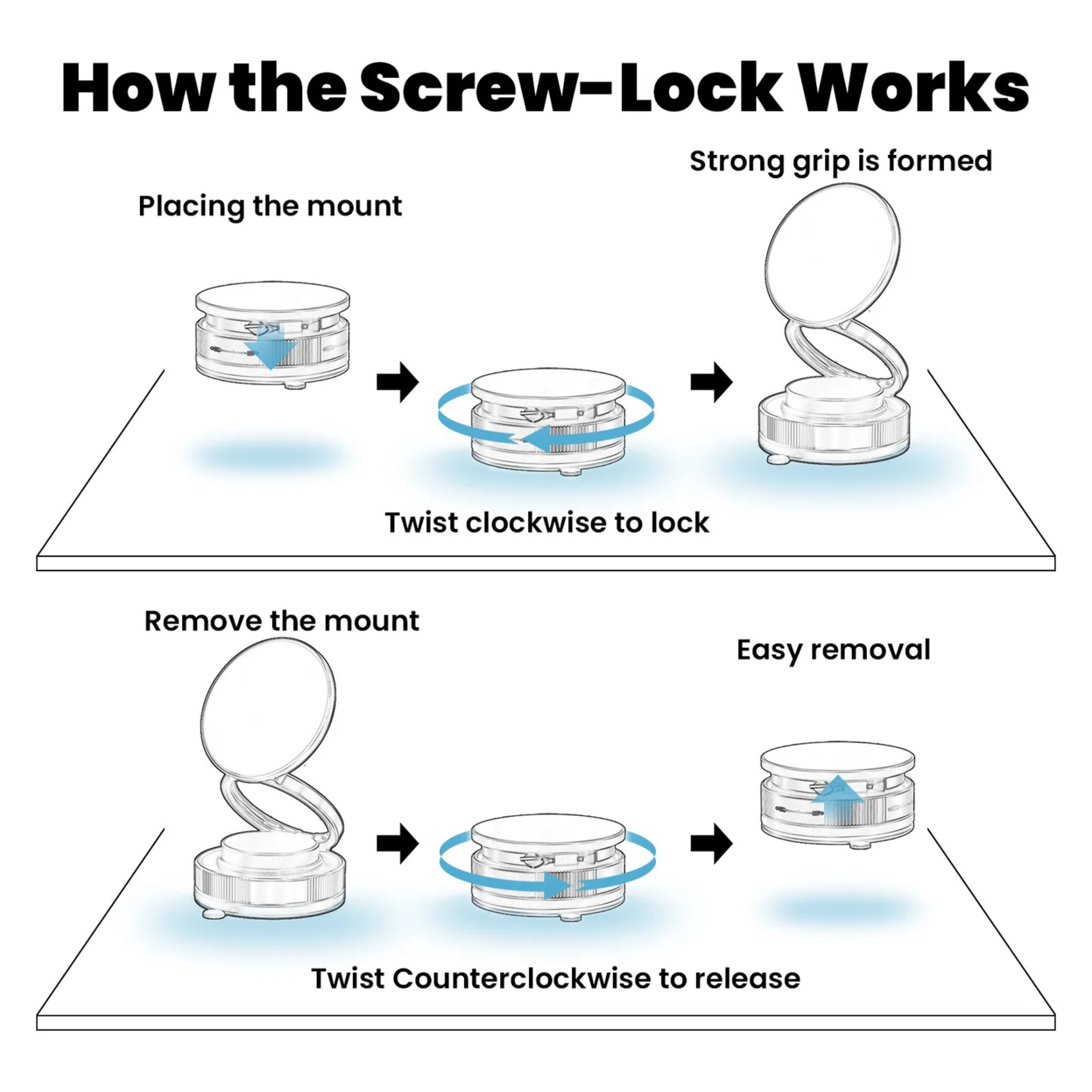 Vacuum Suction / Magnetic Suction Phone Holder CCT28