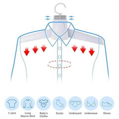 Umate Portable Electric Clothes Drying Hanger with Shoes Dryer