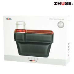 ZHUSE Car Seat Seam Storage Box with Cup Holder