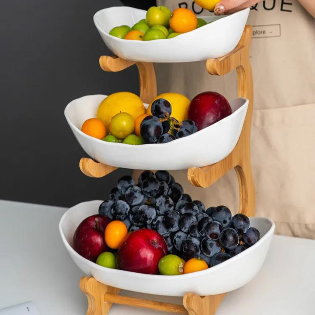 3 Layer Creative Modern Fruit Serving Bowl, Snack Plate, Dried Nuts Basket