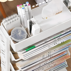 Multi-layer Utility Organizer Book Shelf with Wheels