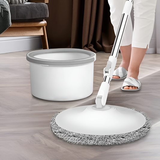 360° Rotating Floor Mop Set with Hands-Free Spinning Water Wringer