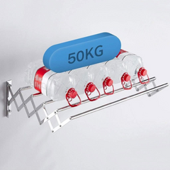 Wall Mounted Foldable Clothes Drying Rack - Extendable Laundry Hanger