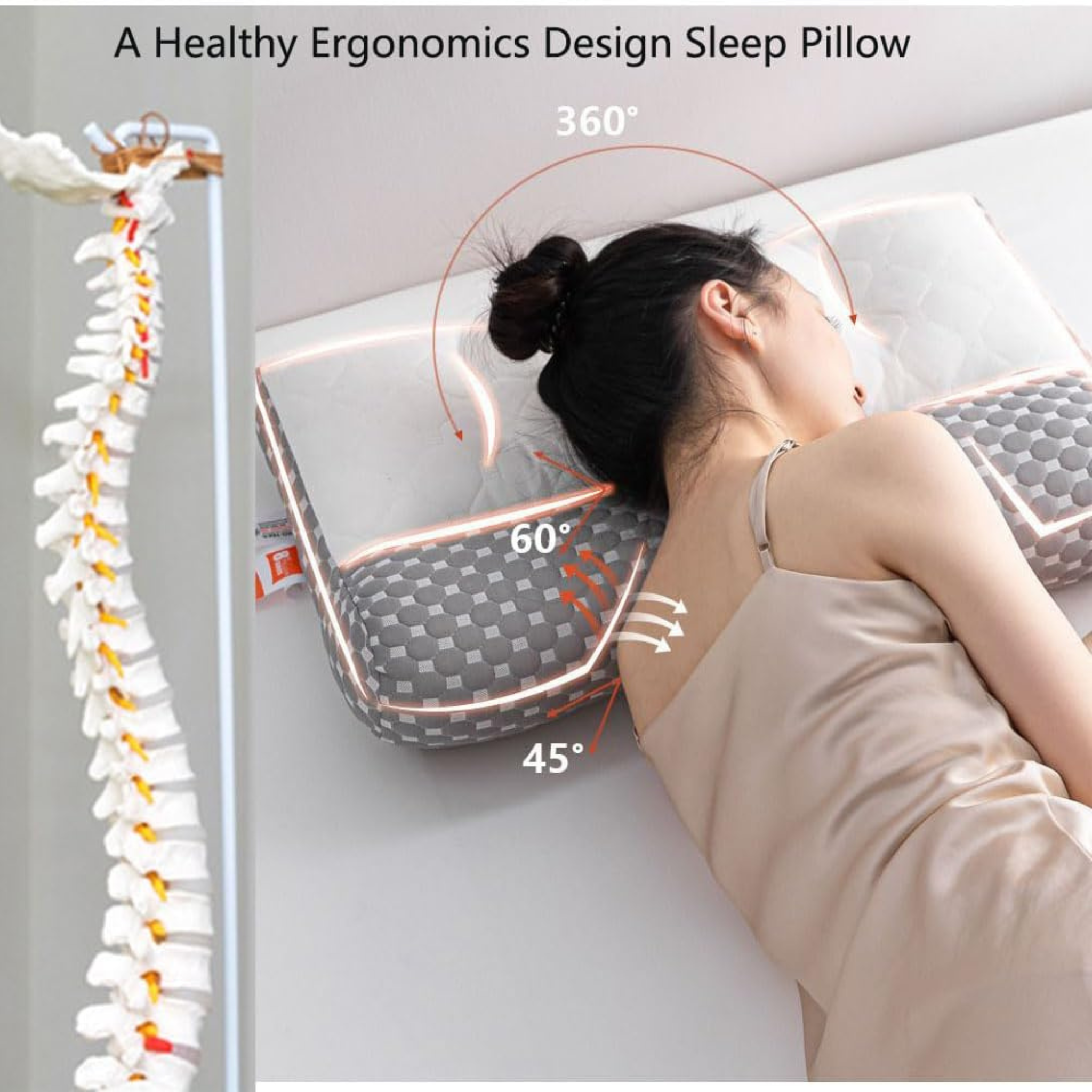 Super Ergonomic Orthopedic Neck Comfort Pillow
