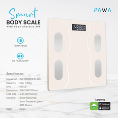 Pawa Smart Body Weighing Scale with Analysis App