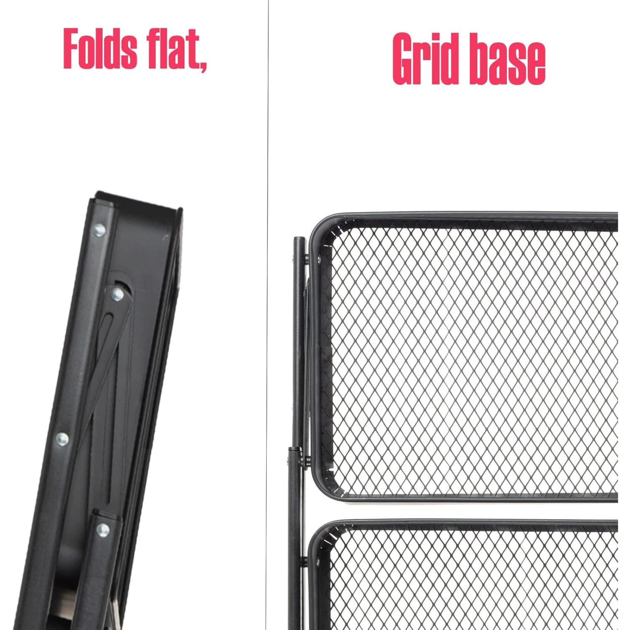 3 Tier Folding Kitchen Storage Trolley Organizer Rack with Locking Wheels