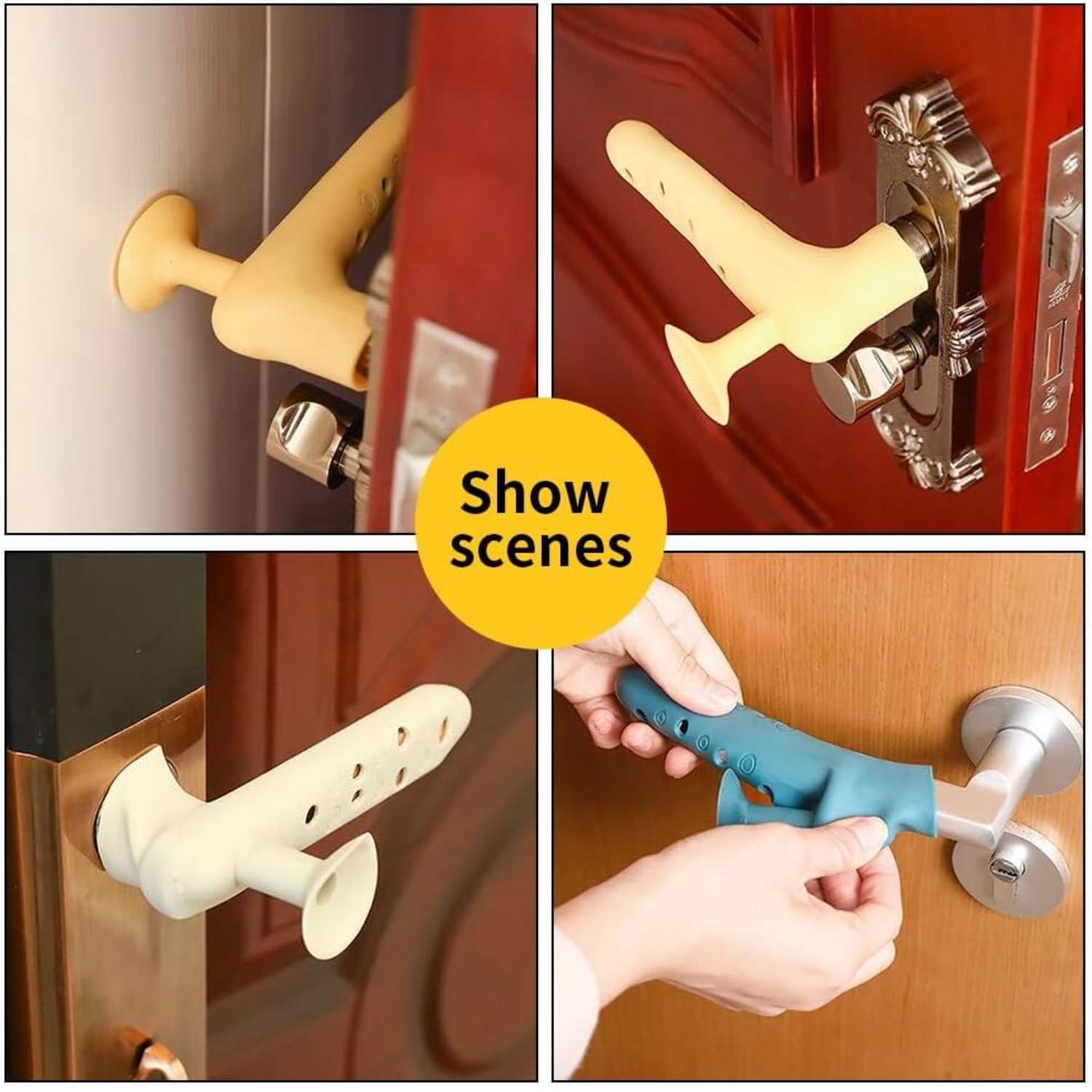 Anti Collision Silicone Door Handle Knob Cover for Back Wall Protection