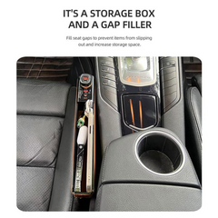 ZHUSE Car Seat Gap Seam Storage Box with Charging