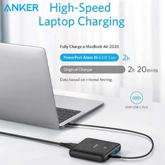Anker PowerPort Atom III Slim (4 منافذ) 63 واط 2PD + 2 IQ