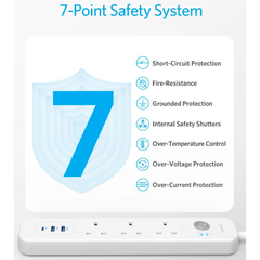 موزع الطاقة Anker PowerExtend 6 في 1 - أبيض A9136K21  موزع الطاقة Anker PowerExtend 6 في 1 - أبيض A9136K21
