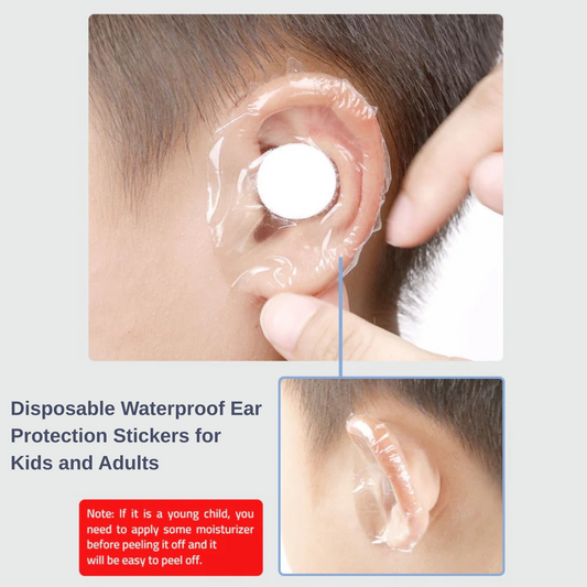 Disposable Waterproof Ear Protection Stickers for Kids and Adults (Pack of 20 Pieces)