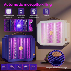 Electric Mosquito Killer Lamp - Rechargeable UV Insect Zapper Bug Fly Trap