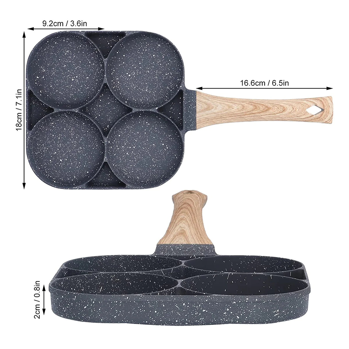 4 Hole Non-stick Egg Frying Pan