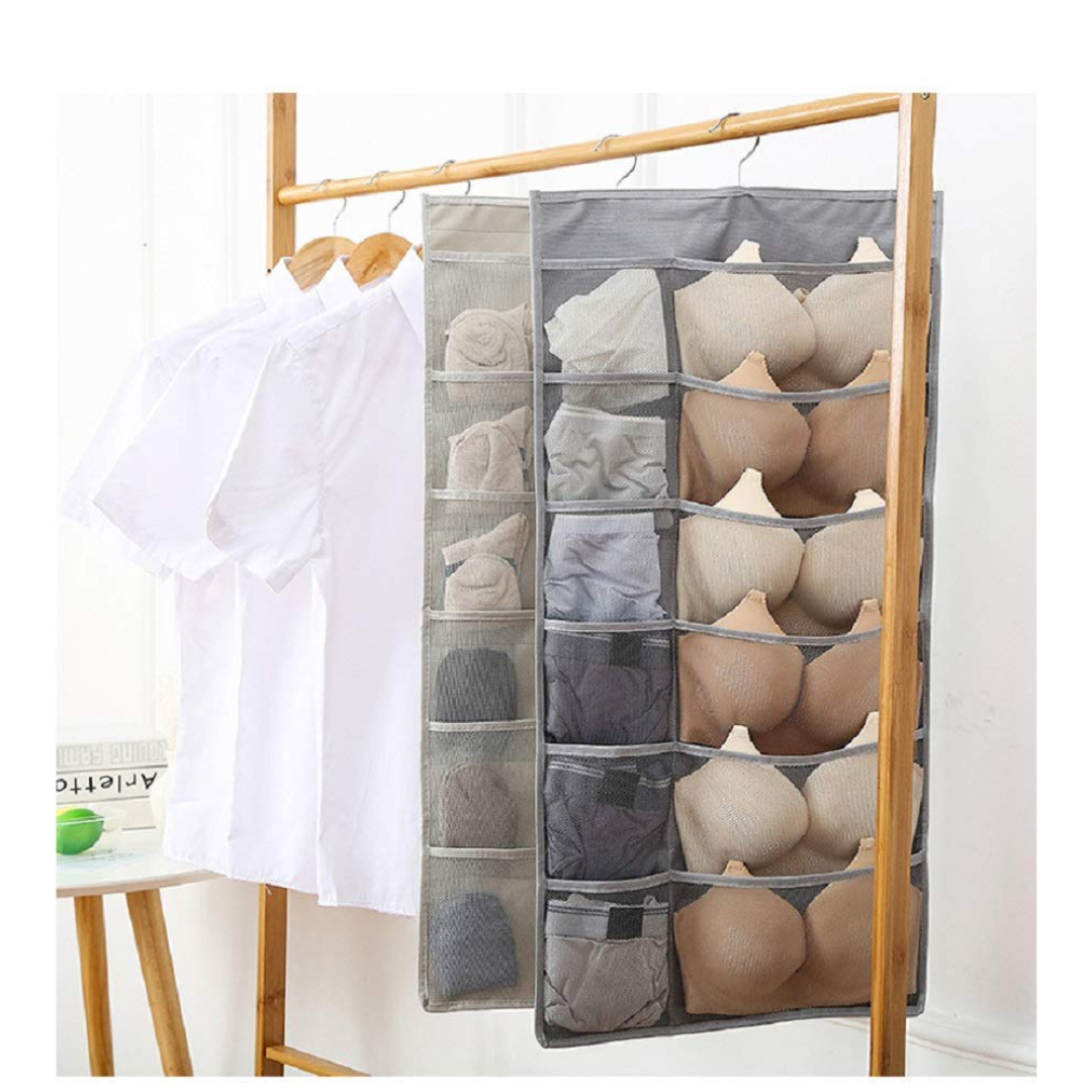 30 Pockets Women's Hanging Socks Underwear Light Garments Wardrobe Organizer