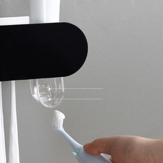Ecoco Wall Mounted Magnetic Adsorption Toothpaste Squeezer Toothbrush Holder with Cups