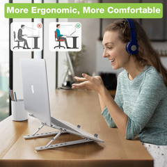 Foldable Ergonomic Aluminium Alloy Laptop Stand