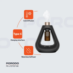 Porodo Lifestyle Aroma Sphere Waterless Diffuser - Hygienic Aroma Diffusion Porodo Lifestyle Aroma Sphere Waterless Diffuser - Hygienic Aroma Diffusion