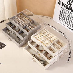 Jewelry Organizer Box, Multi-layer Jewelry Storage Holder with Drawers Jewelry Organizer Box, Multi-layer Jewelry Storage Holder with Drawers