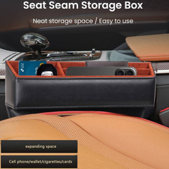 ZHUSE Car Seat Seam Storage Box with Cup Holder