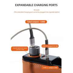 ZHUSE Car Seat Gap Seam Storage Box with Charging