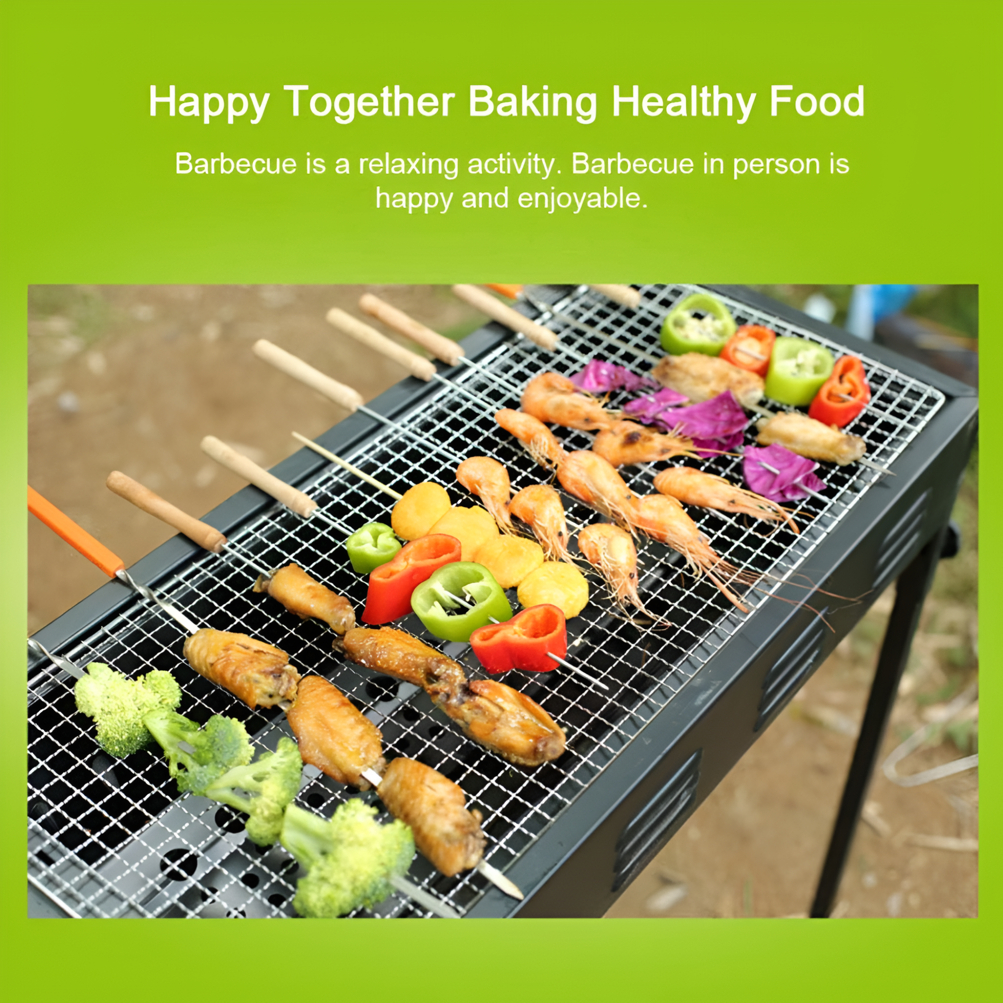 Folding Outdoor Barbecue BBQ Grill Stand