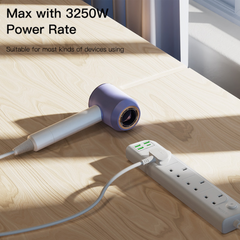 3250W Power Socket Extension with 15W Fast Charging Power Hub Yesido MC21