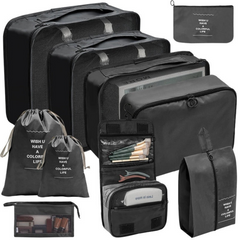10 Pcs/Set Luggage & Trolley Packing Organizer Bags for Travelers
