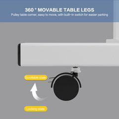 Adjustable Bedside Laptop Table with Wheels, Tilting Desk for Laptop with Work Space