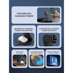 LDNIO WL02 5 IN 1 Desktop Wireless Charging Station
