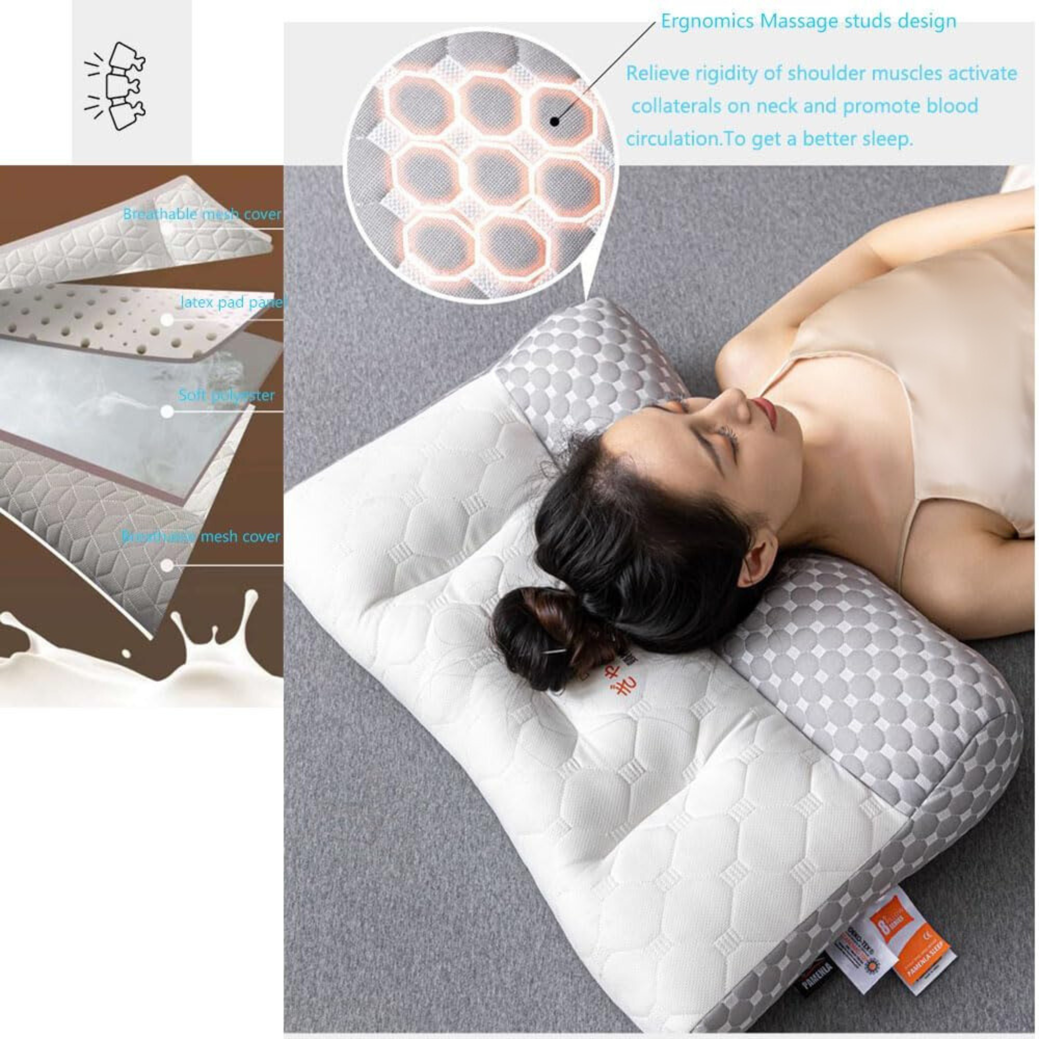 Super Ergonomic Orthopedic Neck Comfort Pillow