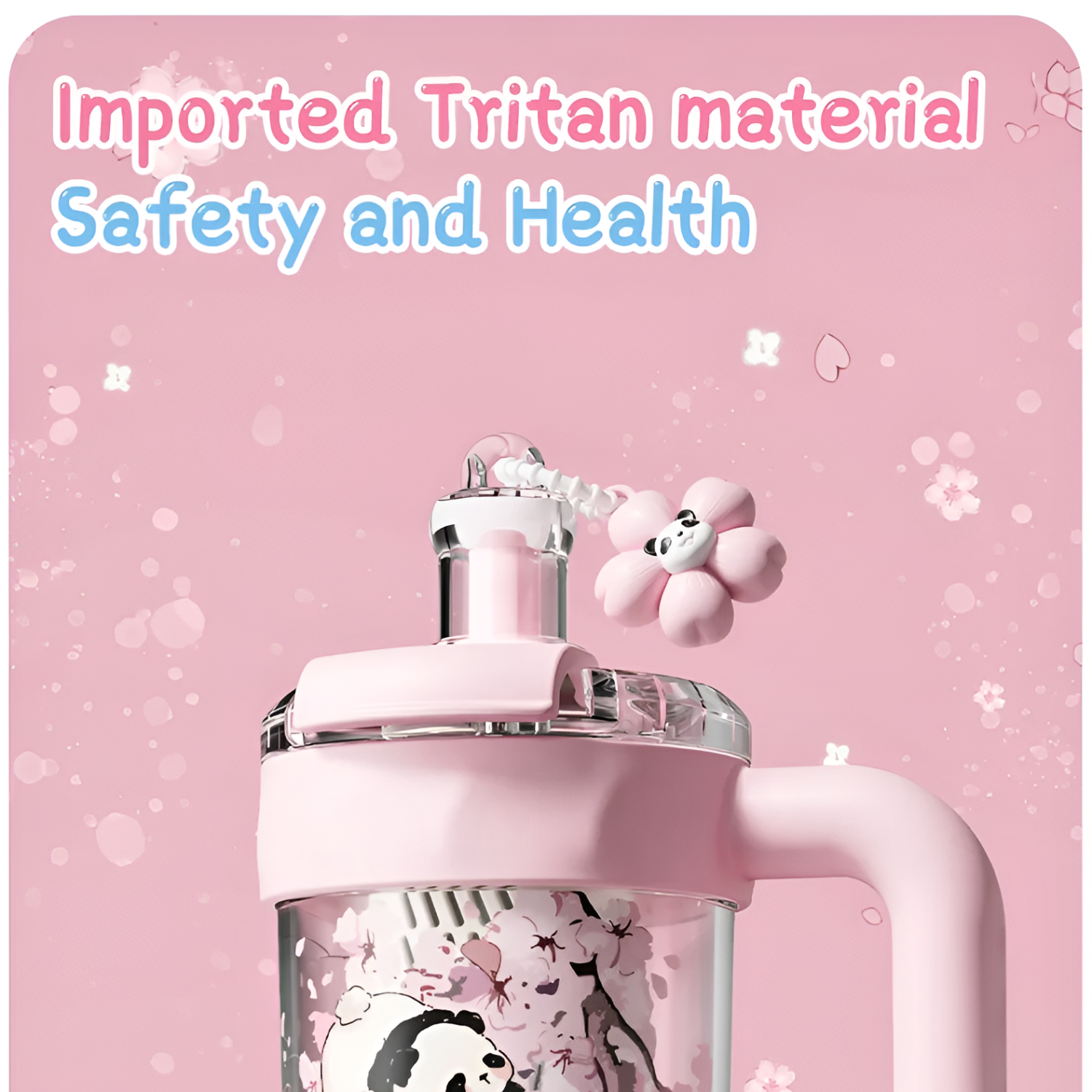 Diller 860ML Panda Plastic Drinking Water Bottle for Girls